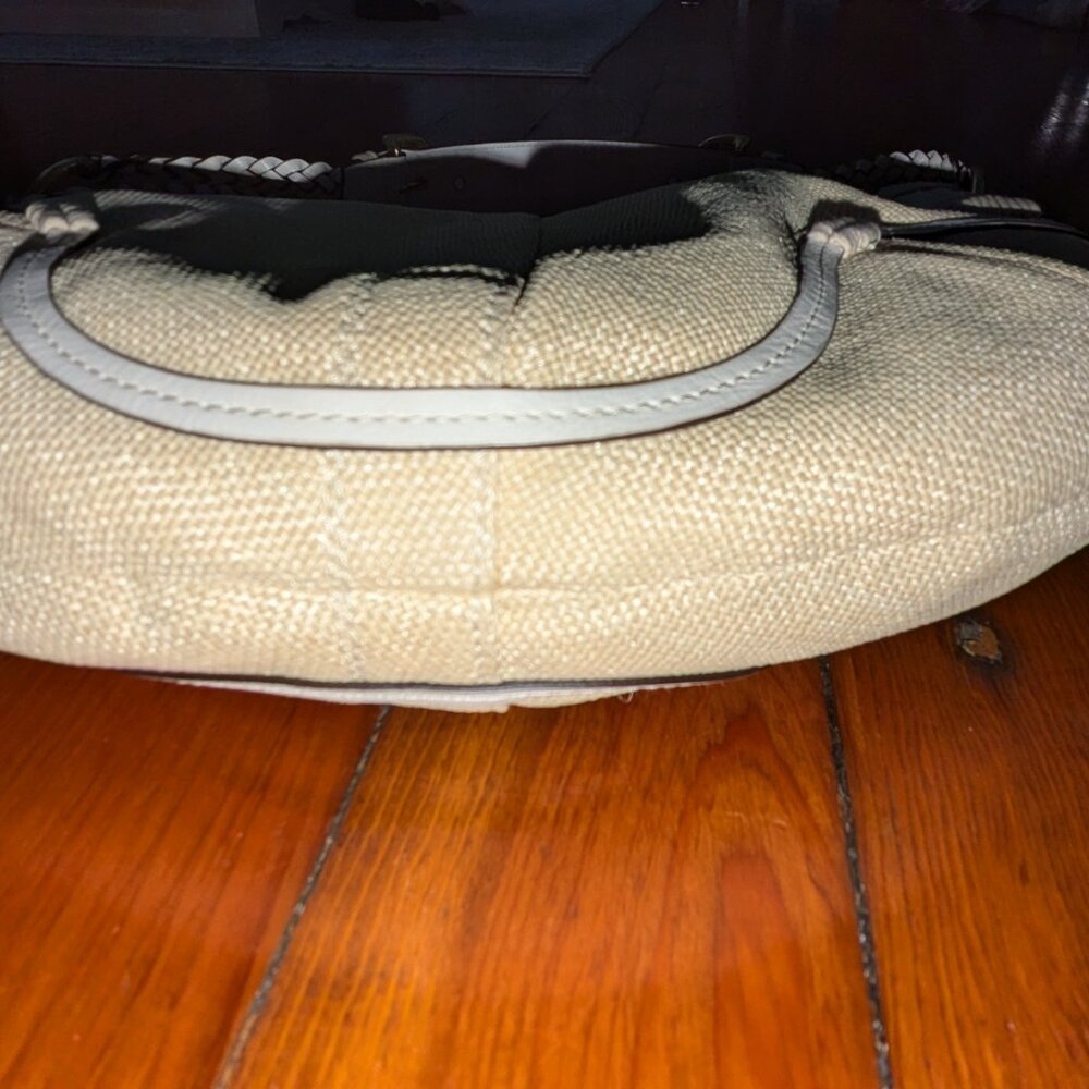 Coach Angora Straw Beige Cream BO63-4711 New Without Tags - Picture 2 of 10